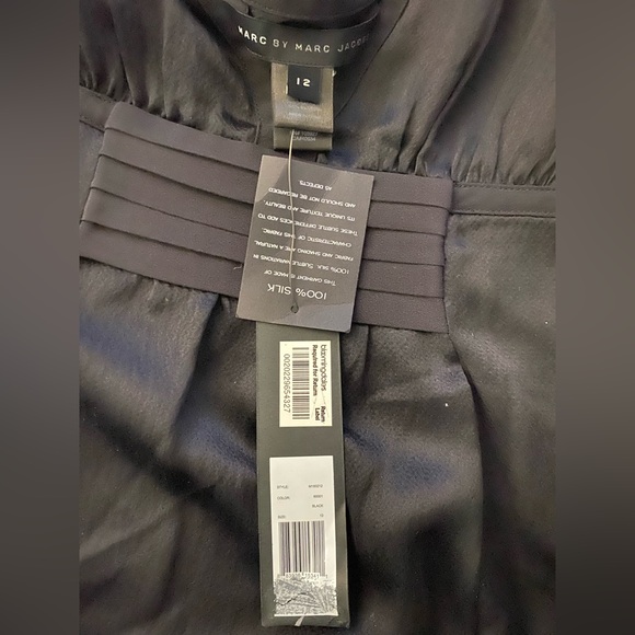 NWT MARC JACOBS black silk tuxedo strappy top. Size US 12. Mint condition - Picture 6 of 9